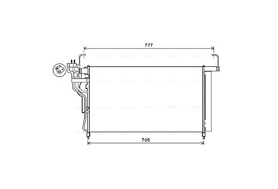 Condensor, airconditioning HY5347D Ava Quality Cooling