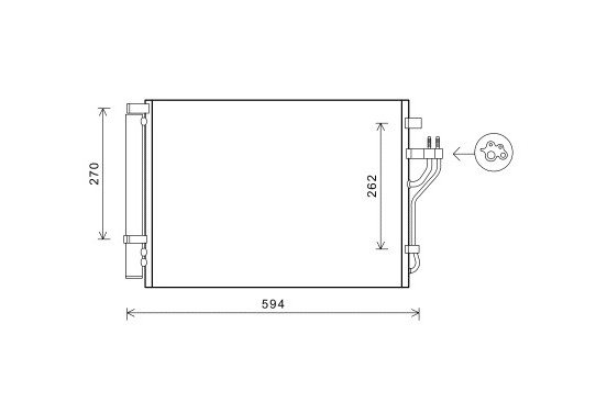 CONDENSOR iX35 1.7 CRDi 09/10- 82005280 International Radiators Plus