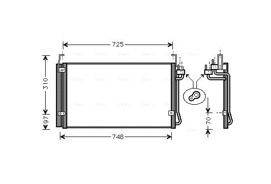 Condensor, airconditioning HY5071D Ava Quality Cooling