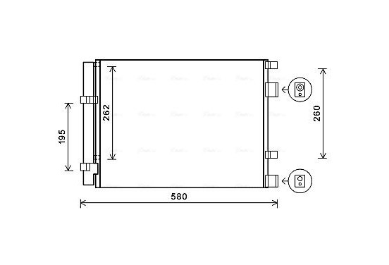 Condensor, airconditioning HY5396D Ava Quality Cooling