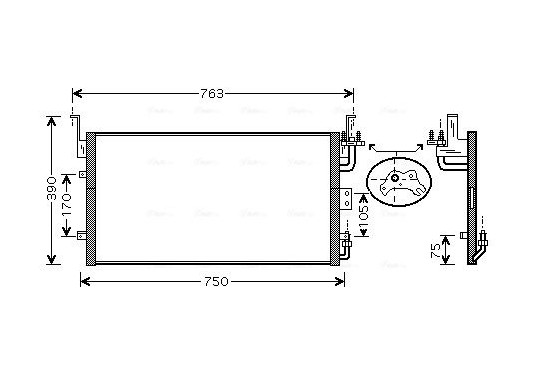 Condensor, airconditioning HY5083 Ava Quality Cooling