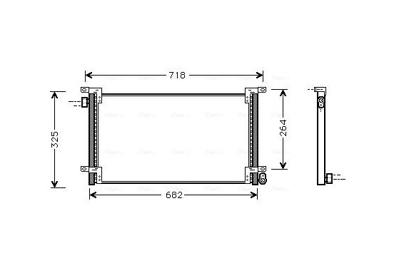 Condensor, airconditioning IVA5044 Ava Quality Cooling