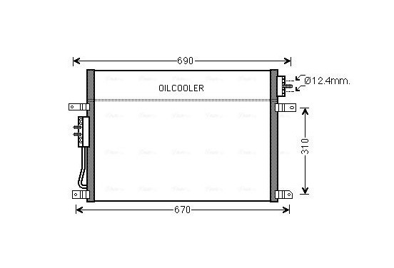 Condensor, airconditioning JEA5050 Ava Quality Cooling