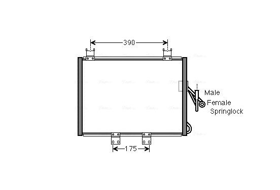 Condensor, airconditioning JEA5048 Ava Quality Cooling