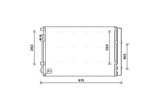 Condensor, airconditioning KAA5280D Ava Quality Cooling