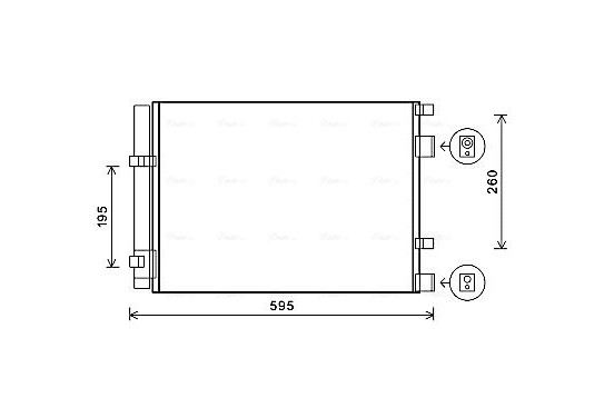 Condensor, airconditioning HY5268D Ava Quality Cooling