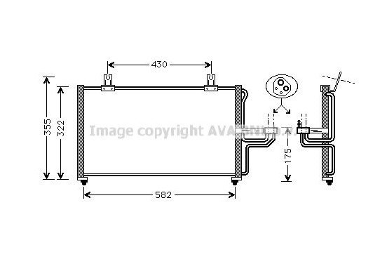 Condensor, airconditioning KA5005 Ava Quality Cooling