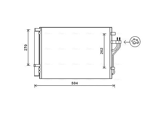 Condensor, airconditioning HY5280D Ava Quality Cooling