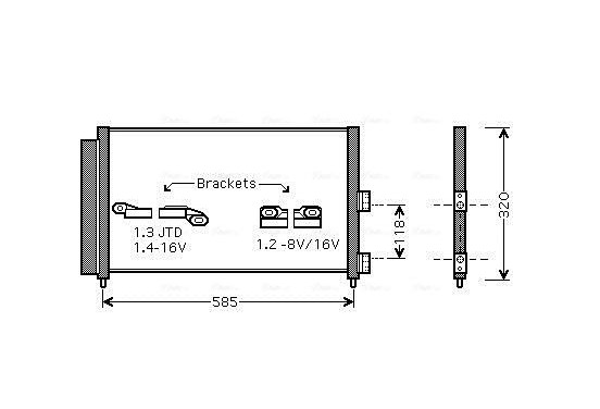 Condensor, airconditioning FT5289D Ava Quality Cooling