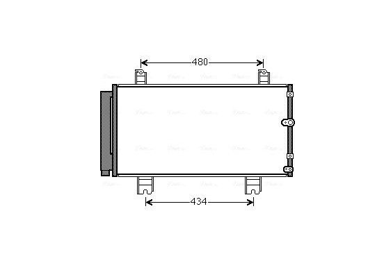 Condensor, airconditioning TO5572D Ava Quality Cooling