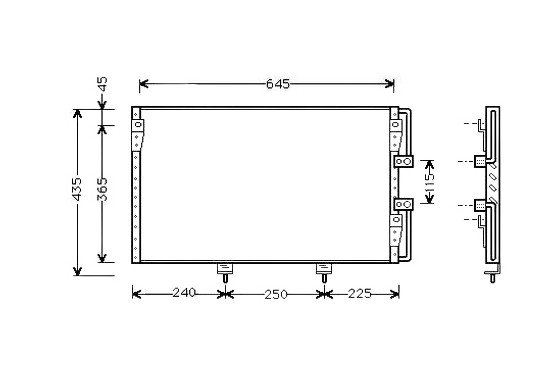 Condensor, airconditioning TO5226 Ava Quality Cooling