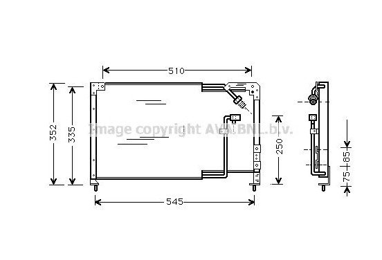 Condensor, airconditioning MZ5145 Ava Quality Cooling