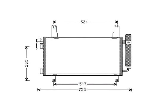 Condensor, airconditioning MZ5157D Ava Quality Cooling