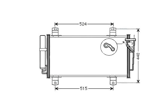 Condensor, airconditioning MZA5231D Ava Quality Cooling