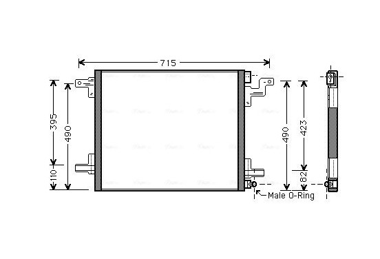 Condensor, airconditioning MS5377 Ava Quality Cooling