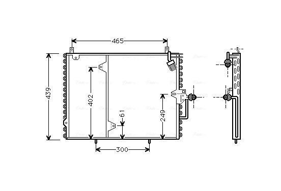 Condensor, airconditioning MS5160 Ava Quality Cooling