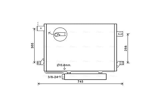 Condensor, airconditioning MSA5572D Ava Quality Cooling