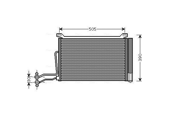 Condensor, airconditioning BW5264D Ava Quality Cooling