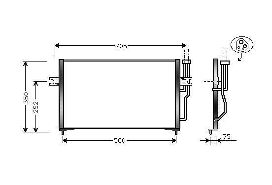 AIRCO CONDENSOR 1.9 TD 59005086 International Radiators