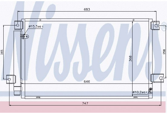 Condensator, airconditioning 940102 Nissens