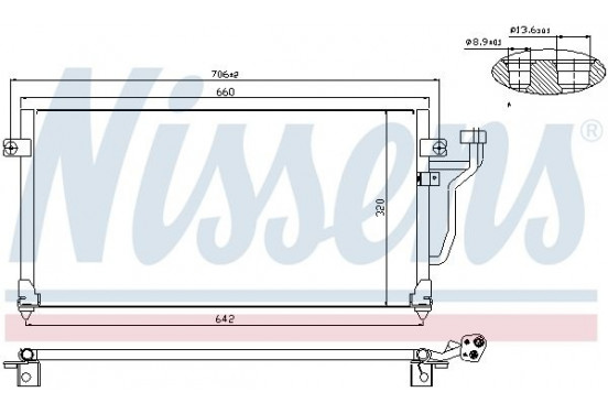 Condensator, airconditioning 94356 Nissens