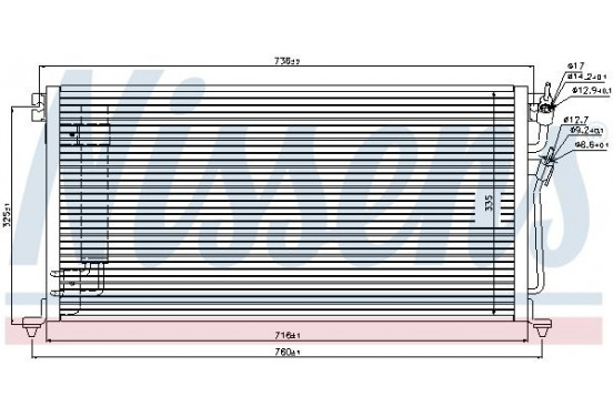 Condensor, airconditioning 940439 Nissens