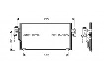 CONDENSOR NISSAN ALMERA/200SX 96-99