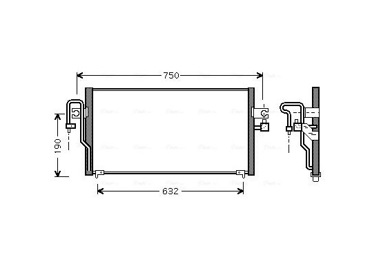 Condensor, airconditioning DN5164 Ava Quality Cooling