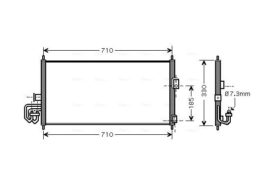 Condensor, airconditioning DN5201 Ava Quality Cooling