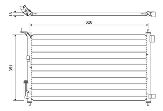 Airco condensor 817836 Valeo