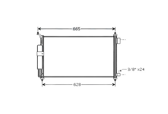 Condensor, airconditioning DN5251D Ava Quality Cooling