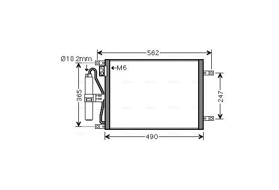 Condensor, airconditioning DN5252D Ava Quality Cooling