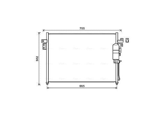 Condensor, airconditioning DN5404D Ava Quality Cooling