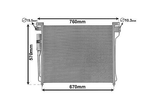 Condensor, airconditioning DNA5299D Ava Quality Cooling