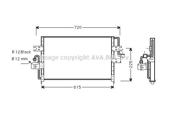 Condensor, airconditioning DN5165 Ava Quality Cooling