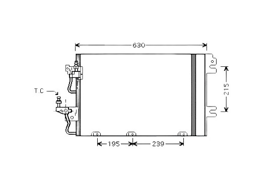 Condensor, airconditioning OL5366D Ava Quality Cooling