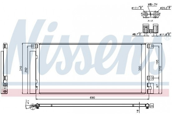 Condensator, airconditioning 940388 Nissens