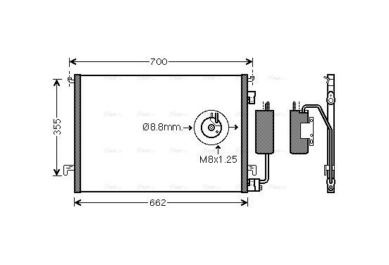 Condensor, airconditioning OL5397D Ava Quality Cooling