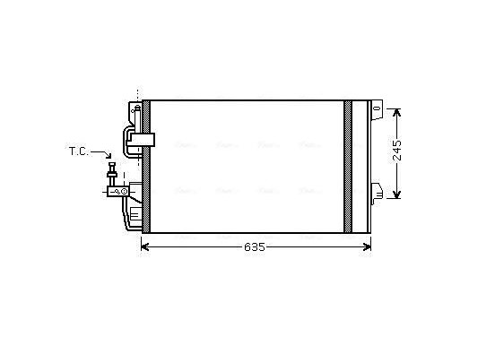 Condensor, airconditioning OLA5390D Ava Quality Cooling