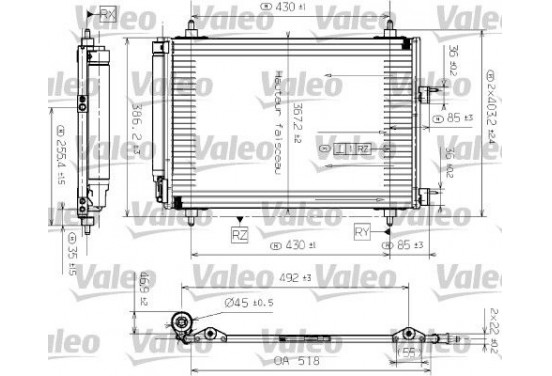 Airco condensor 817524 Valeo