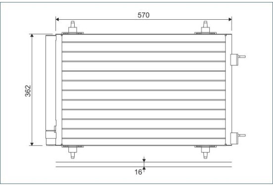 Airco condensor 818170 Valeo