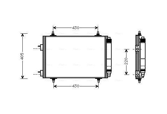 Condensor, airconditioning PEA5209D Ava Quality Cooling