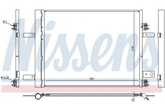 Condensor, airconditioning 940480 Nissens