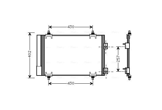 Condensor, airconditioning CNA5283D Ava Quality Cooling