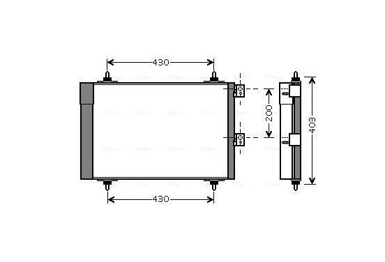 Condensor, airconditioning CNA5241D Ava Quality Cooling