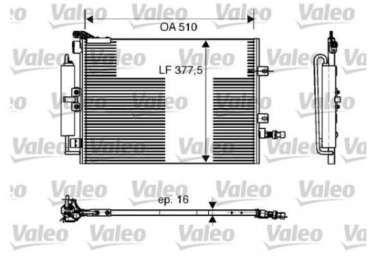 Airco condensor 818165 Valeo