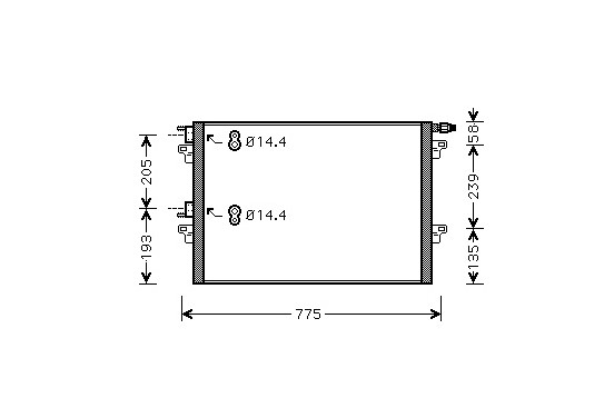 AIRCO CONDENSOR (Zie Foto) 43005297 International Radiators