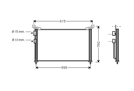 CONDENSOR 820 / 827  ( V6 ) '91- 02005136 International Radiators