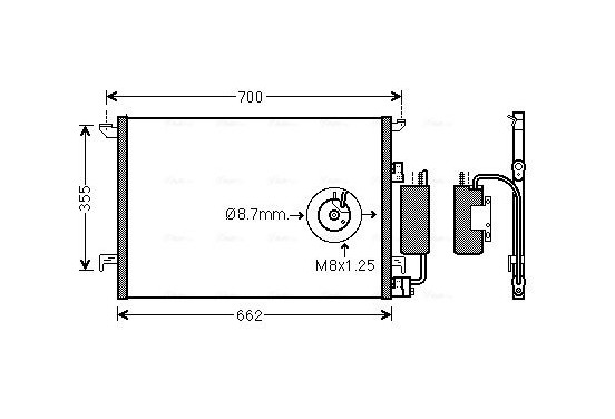 Condensor, airconditioning SBA5058D Ava Quality Cooling