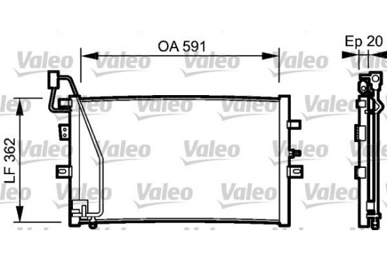 Airco condensor 814000 Valeo